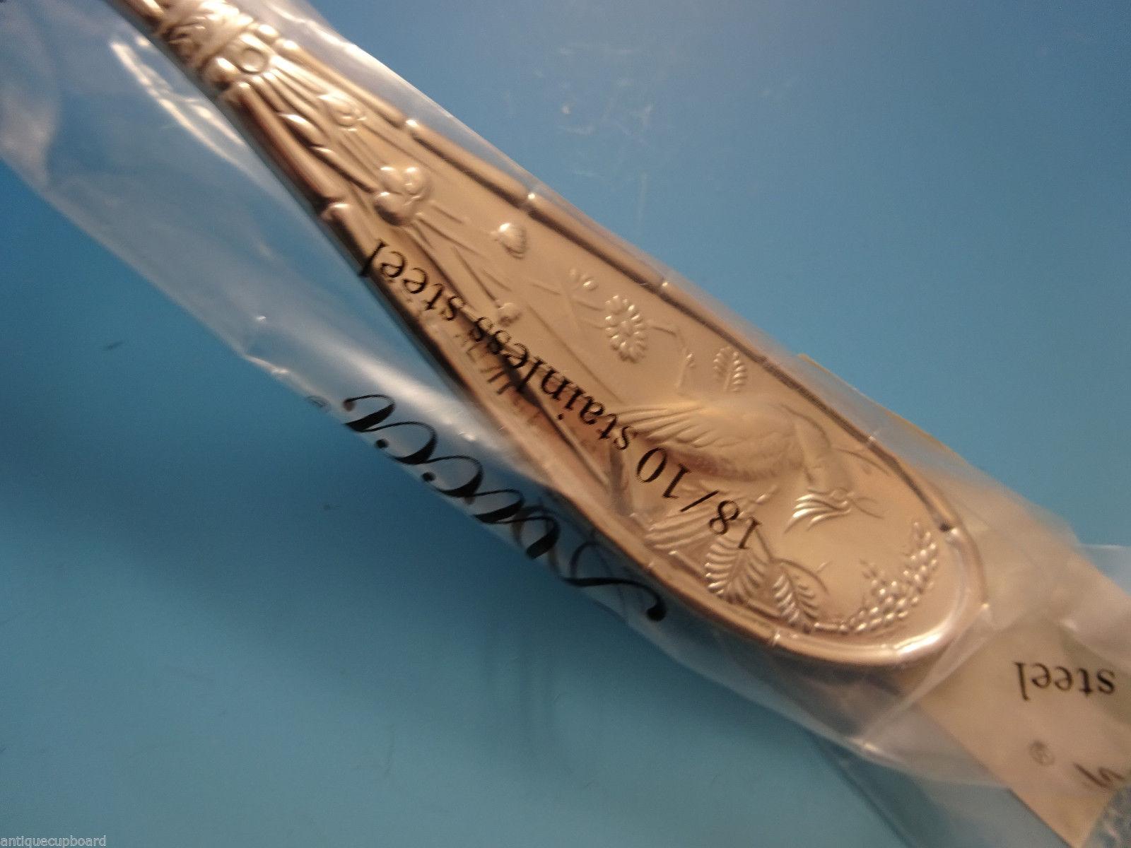 Japanese Bird Audubon by Ricci Stainless Flatware Set for 8 Service 53 Pcs New In Excellent Condition In Big Bend, WI