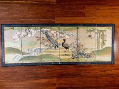 Japanese Birds, Bamboo, And Plum Tree Summer Time Screen