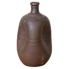 Japanese Bizen Stoneware Wabi-Sabi Vessel