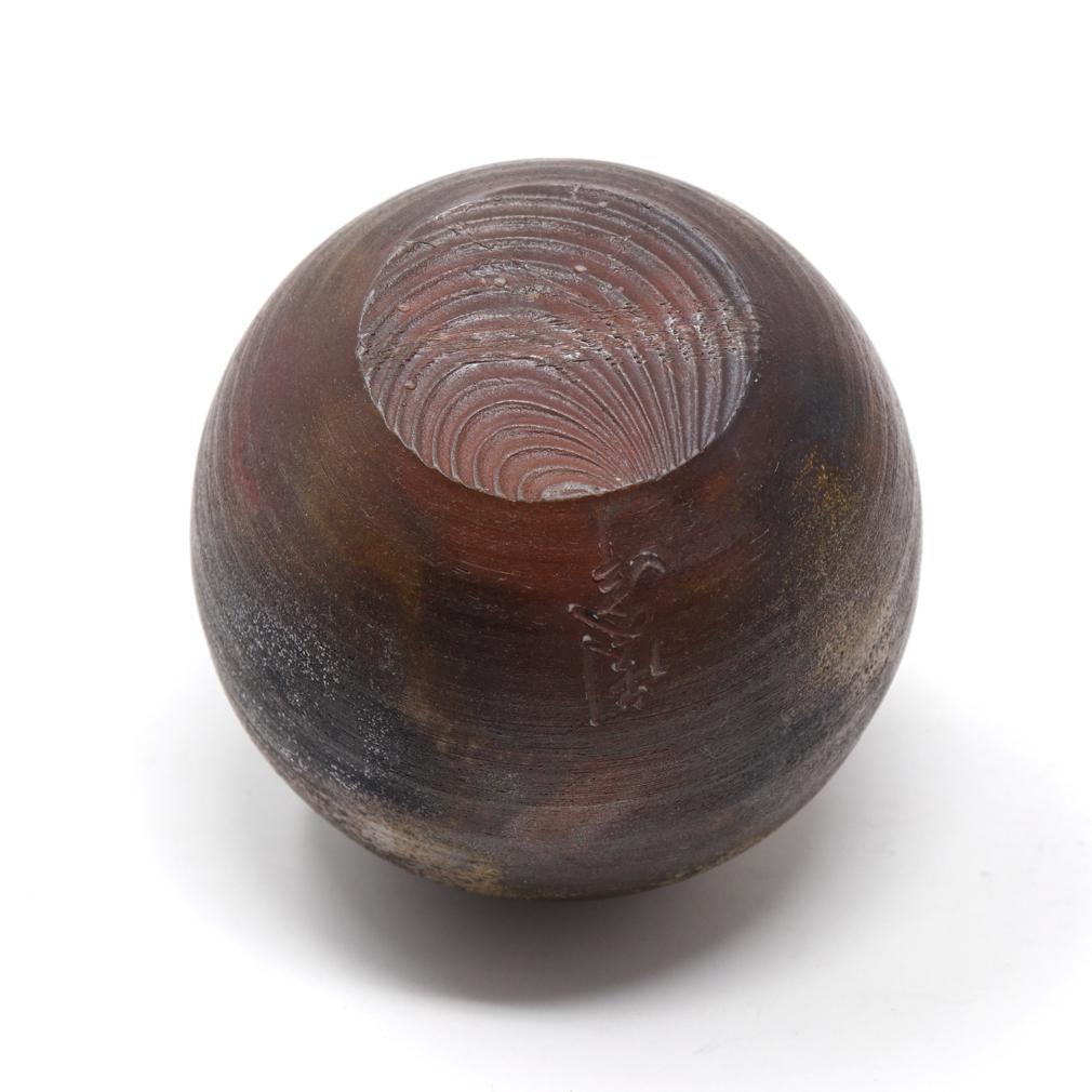 Japanese Bizen ware bunrin chaire by Toho Kimura For Sale 5