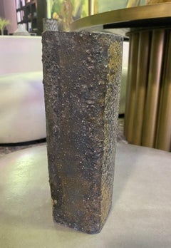 Japanese Bizen Yaki Ware Signed Beautiful Ash Glaze Tall Vase