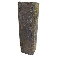 Japanese Bizen Yaki Ware Signed Beautiful Ash Glaze Tall Vase