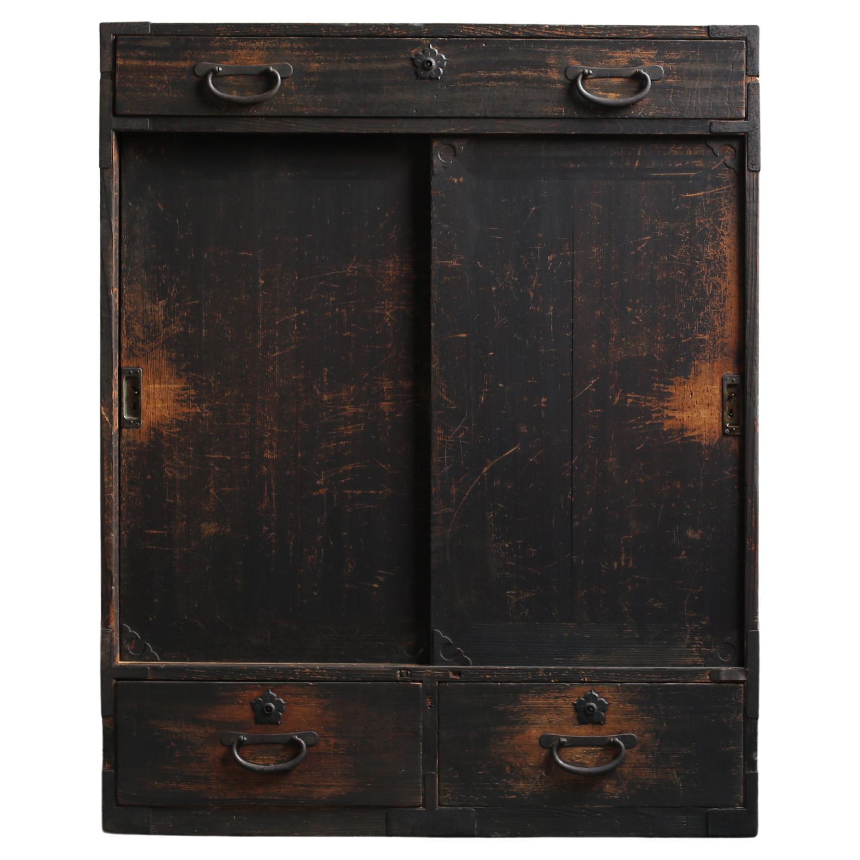 Japanese BK Tansu 1920-1940 / Showa Period / Cabinet Sideboard Wabi sabi