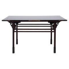 Japanese Black Lacquer Alter Table, 19th Century
