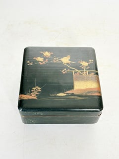Japanese black lacquer box, Japan, early 20th century