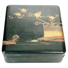 Japanese black lacquer box, Japan, early 20th century