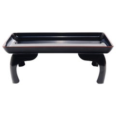 Japanese Black Lacquer Footed Tray, circa 1900