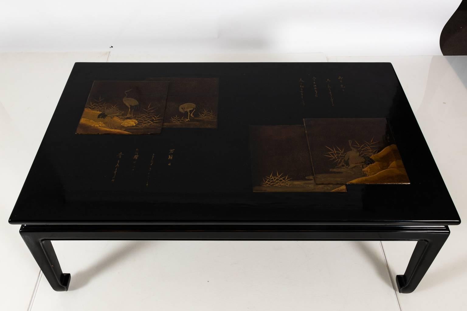 Mesa japonesa de laca negra en venta 5