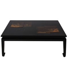 Antique Japanese Black Lacquer Table