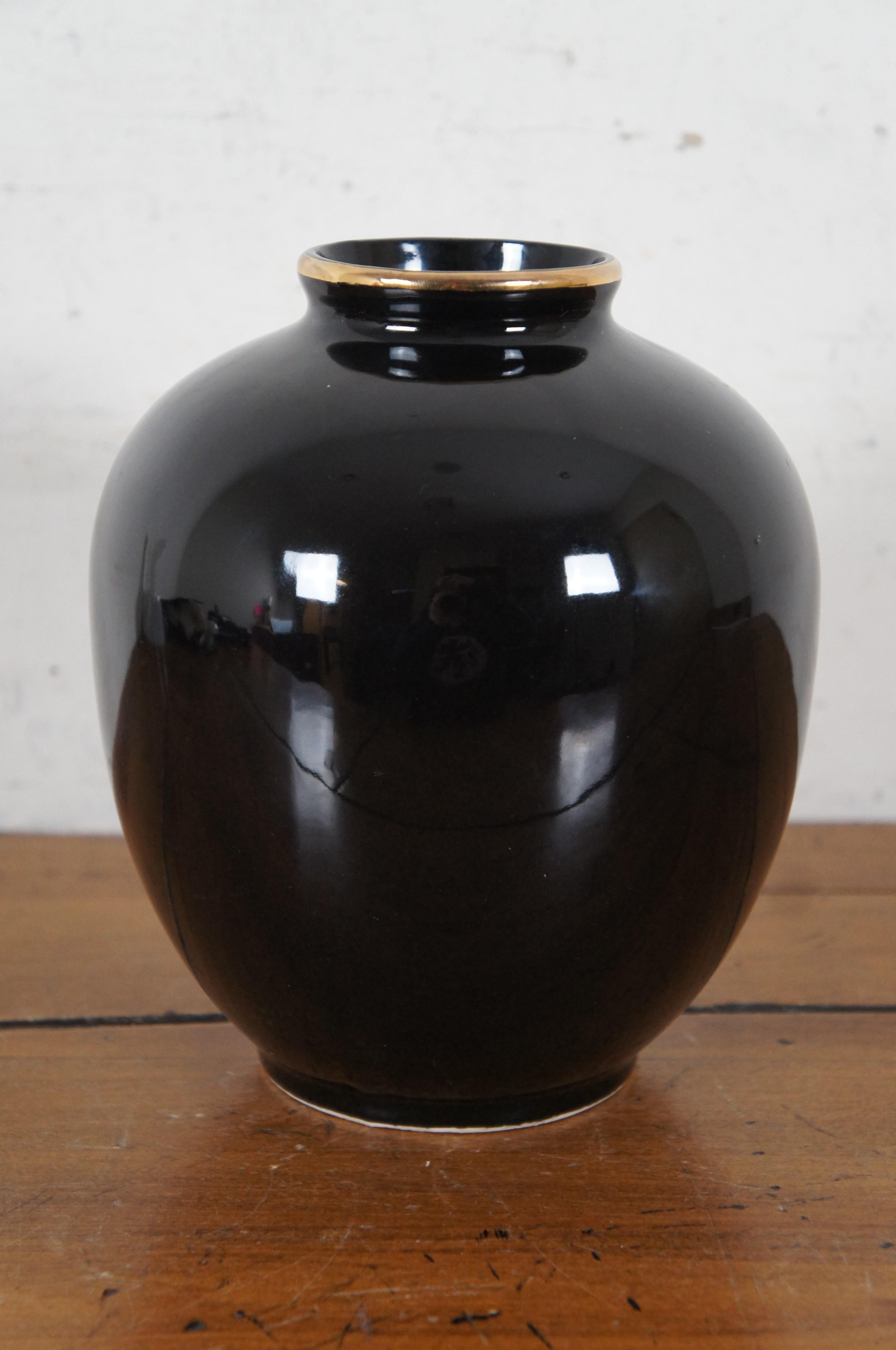 vintage japanese peacock vase