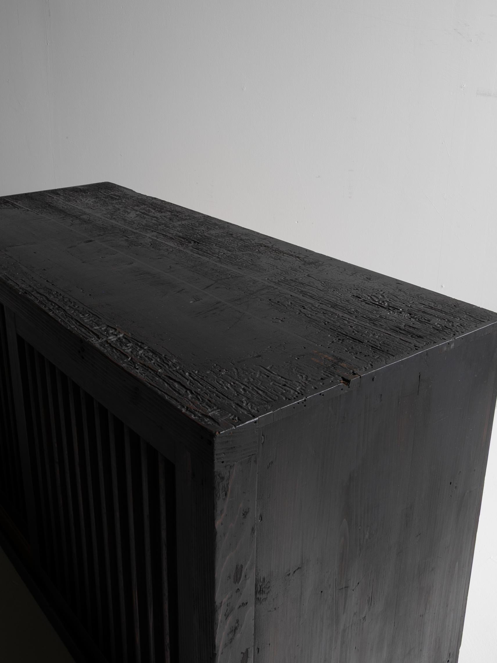 Japanese small Black Tansu 1920-1940 / Showa Period/Cabinet Sideboard Wabisabi / For Sale 11