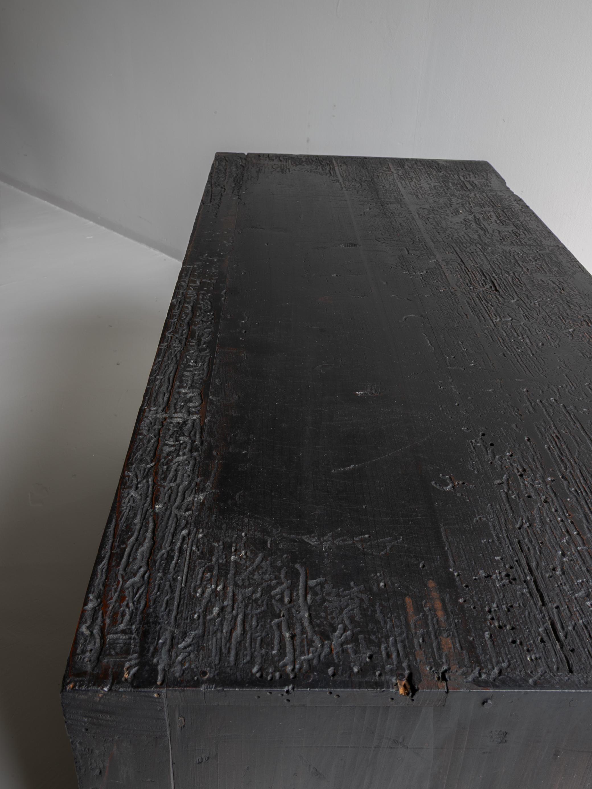 Japanese small Black Tansu 1920-1940 / Showa Period/Cabinet Sideboard Wabisabi / For Sale 13