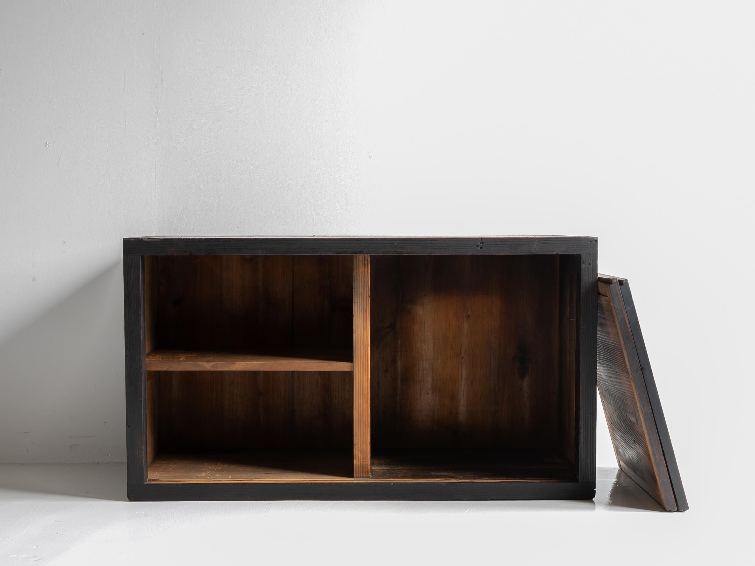 Japanese small Black Tansu 1920-1940 / Showa Period/Cabinet Sideboard Wabisabi / For Sale 1