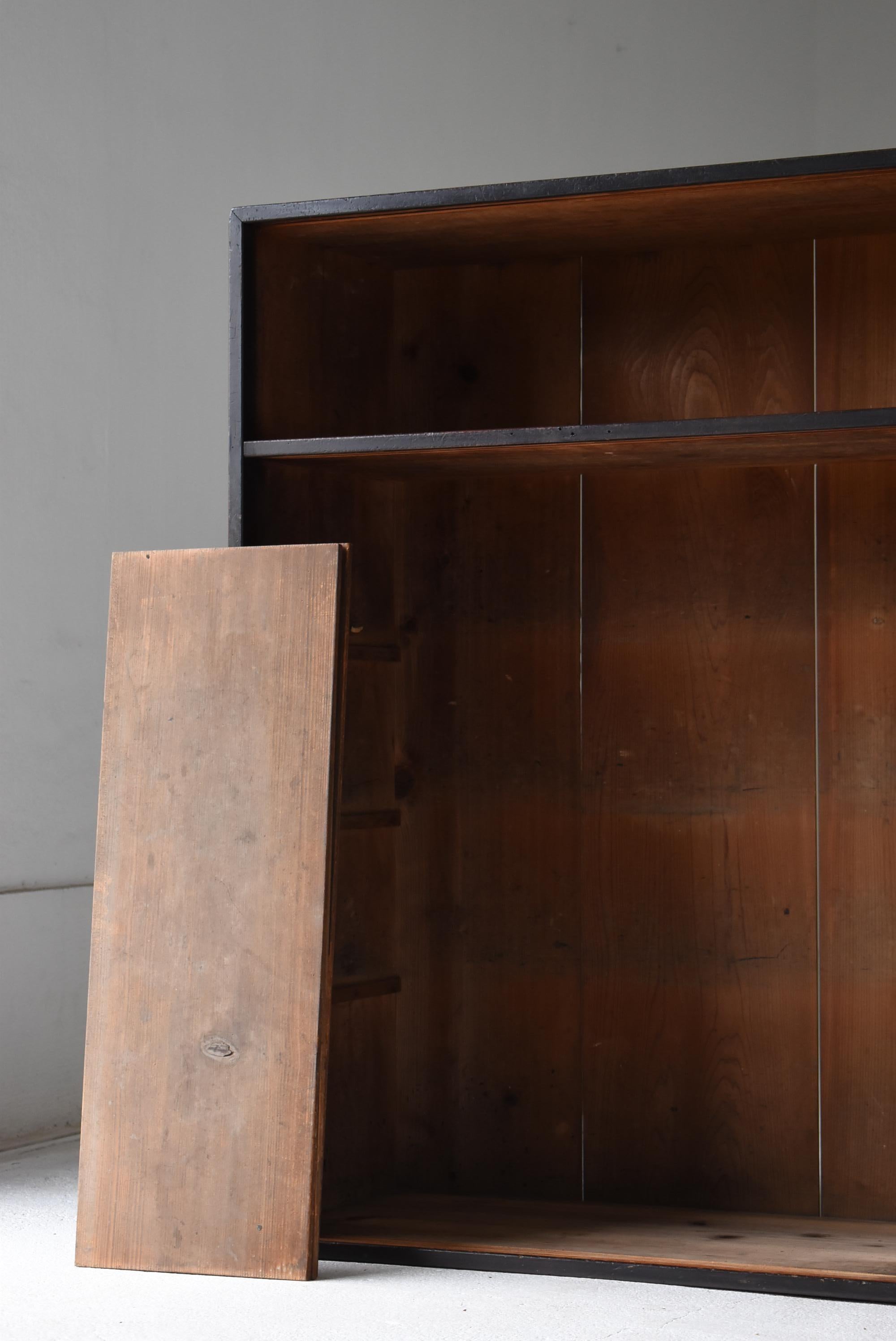 Japanese Antique Black Tansu 1920s-1940s / Cabinet Sideboard Wabisabi For Sale 3