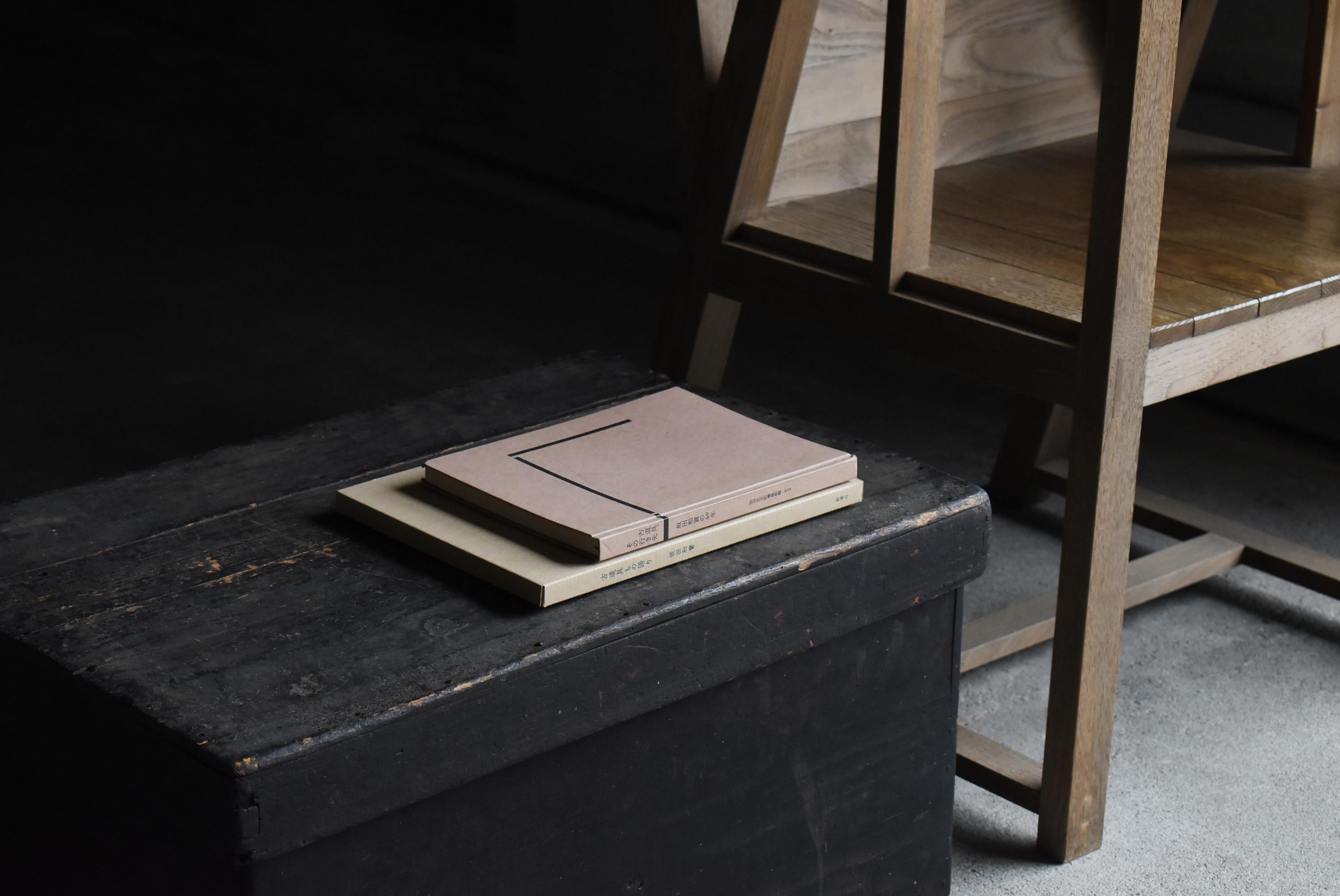 Meiji Japanese Antique Black Wooden Box 1860s-1900s / Side Table Nightstand Wabisabi For Sale