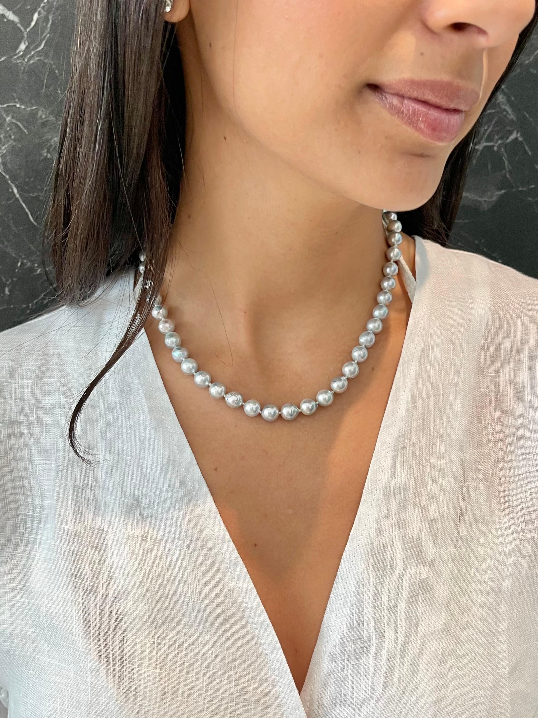blue akoya pearl necklace