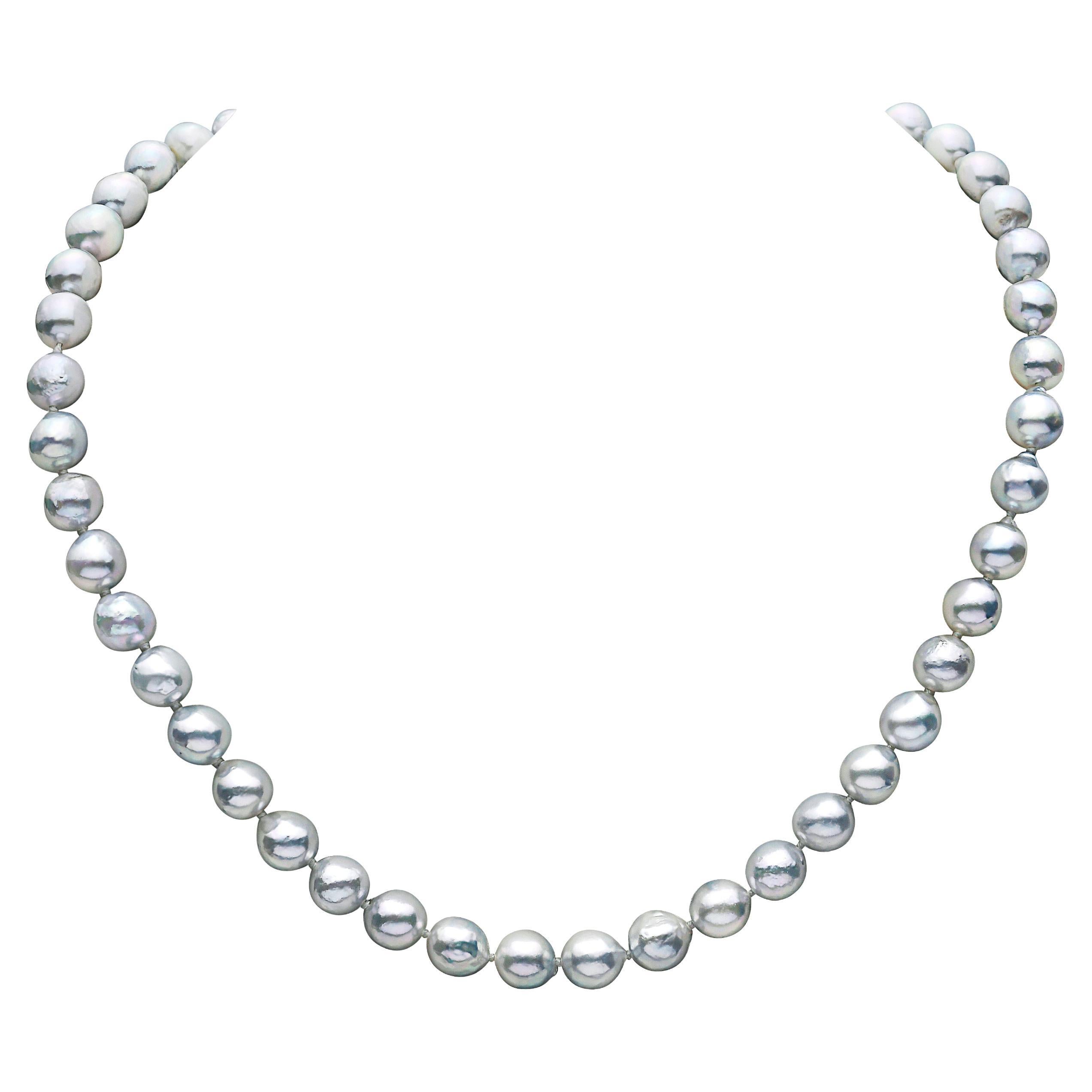 18" 9-10mm White AA Freshwater Pearl Necklace 2Q Jewelry | UK