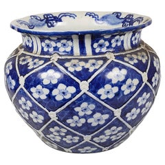 Japanese Blue and White Jardiniere, 19th Century
