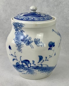 Japanese Blue and White Porcelain Tea Caddy