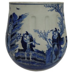 Japanese Blue and White Vase or Pot, 19th Century