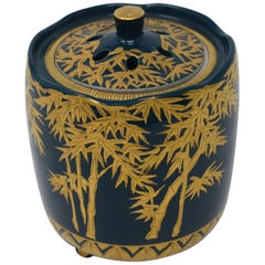Japanese Blue Pure Gold Porcelain Incense Burner