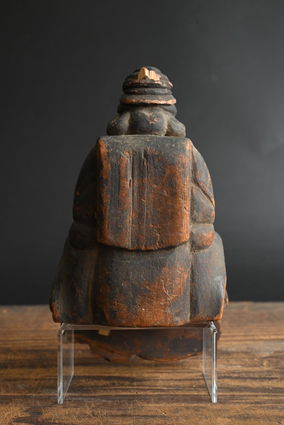 Pequeña estatua japonesa de Buda de madera con cabeza de hueso/Benzaiten/Muromachi al periodo Edo en venta 3