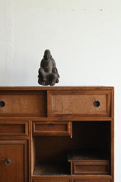 Japanese bone head wooden small Buddha statue/Benzaiten/Muromachi to Edo period