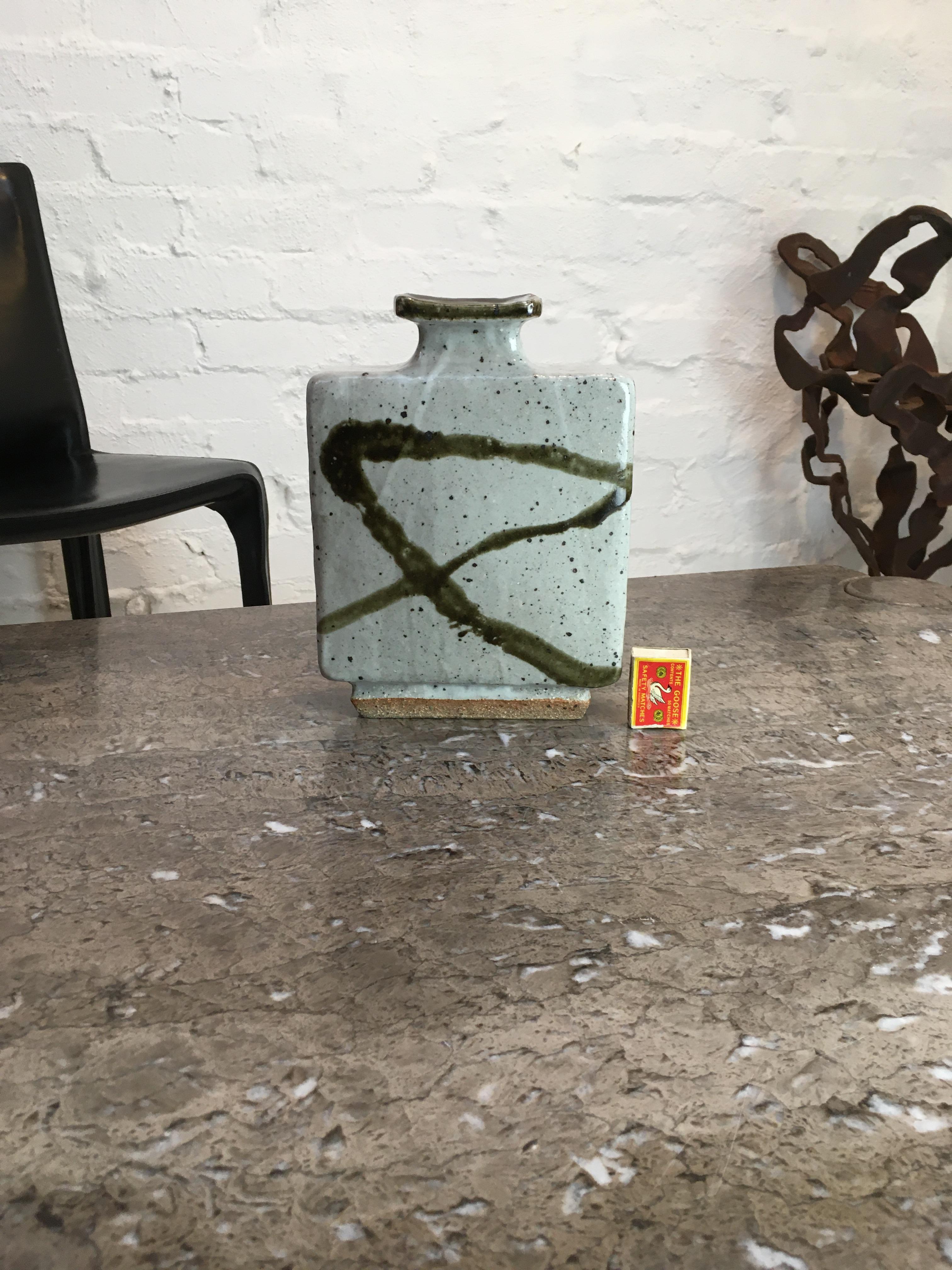 Japanese Bottle Vase by Les Blakebrough Sturt Pottery 1970s Signed 11