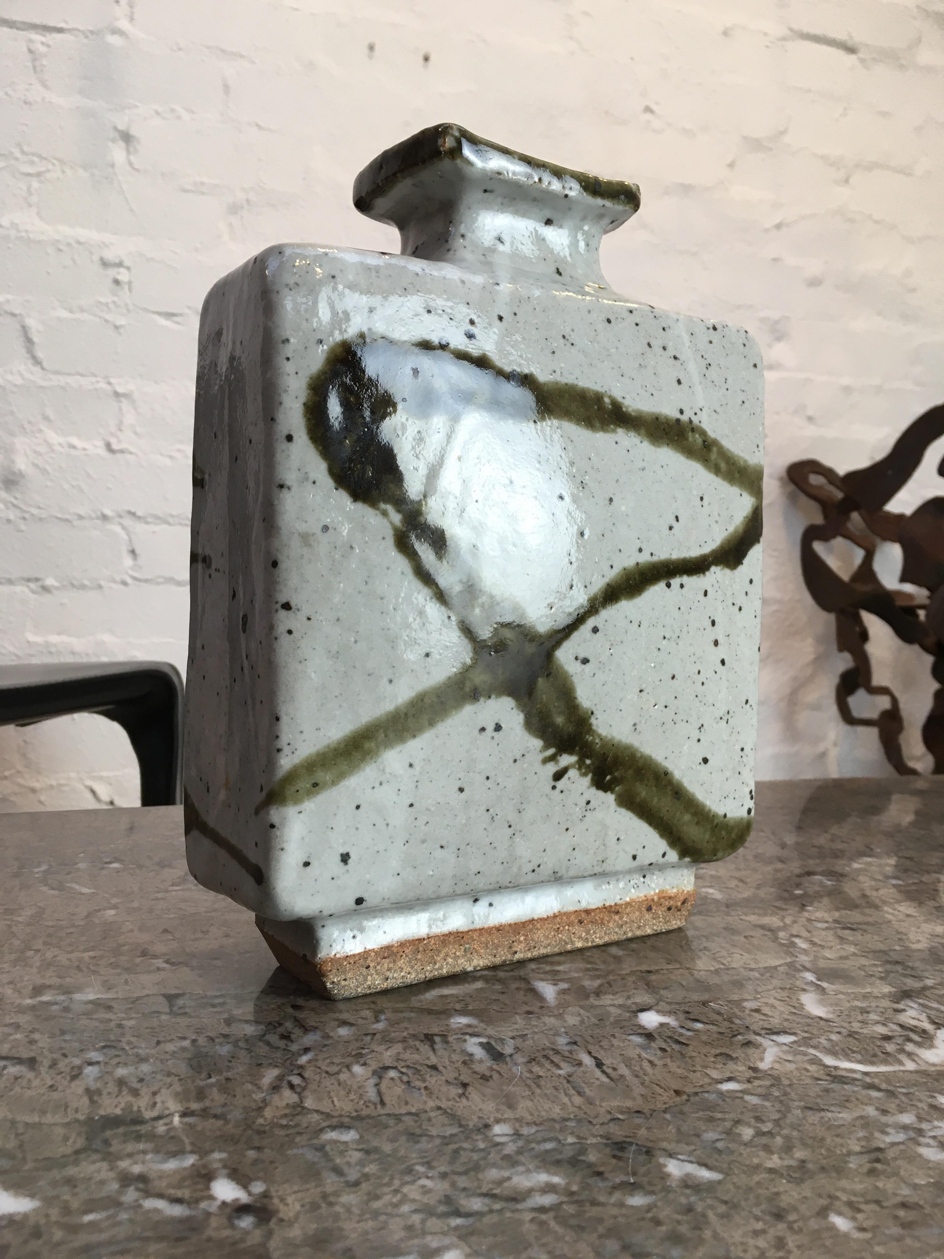 Australian Japanese Bottle Vase by Les Blakebrough Sturt Pottery 1970s Signed