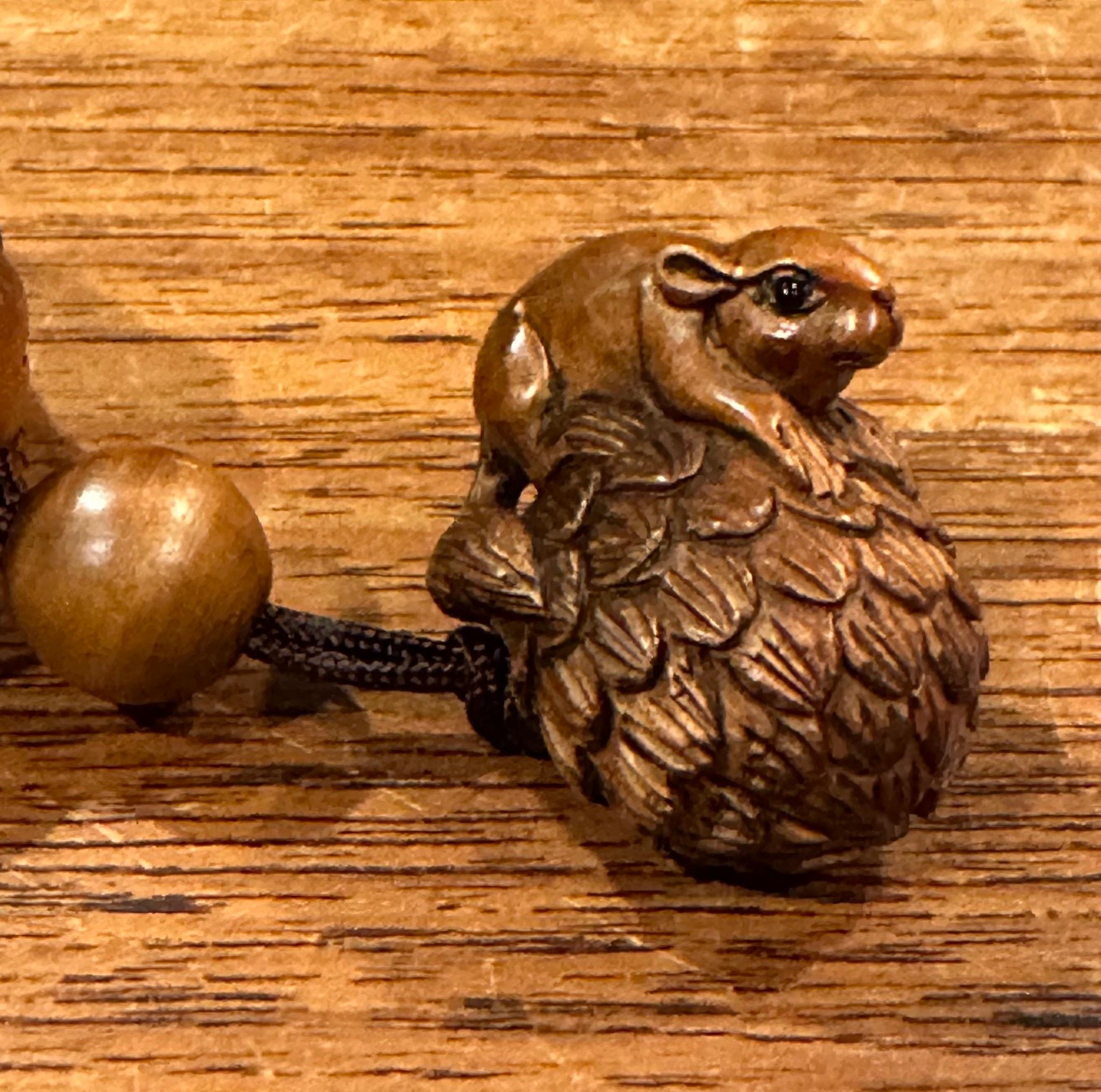Japanese Boxwood Inro & Netsuke of Rats and Snakes in Basket For Sale 10