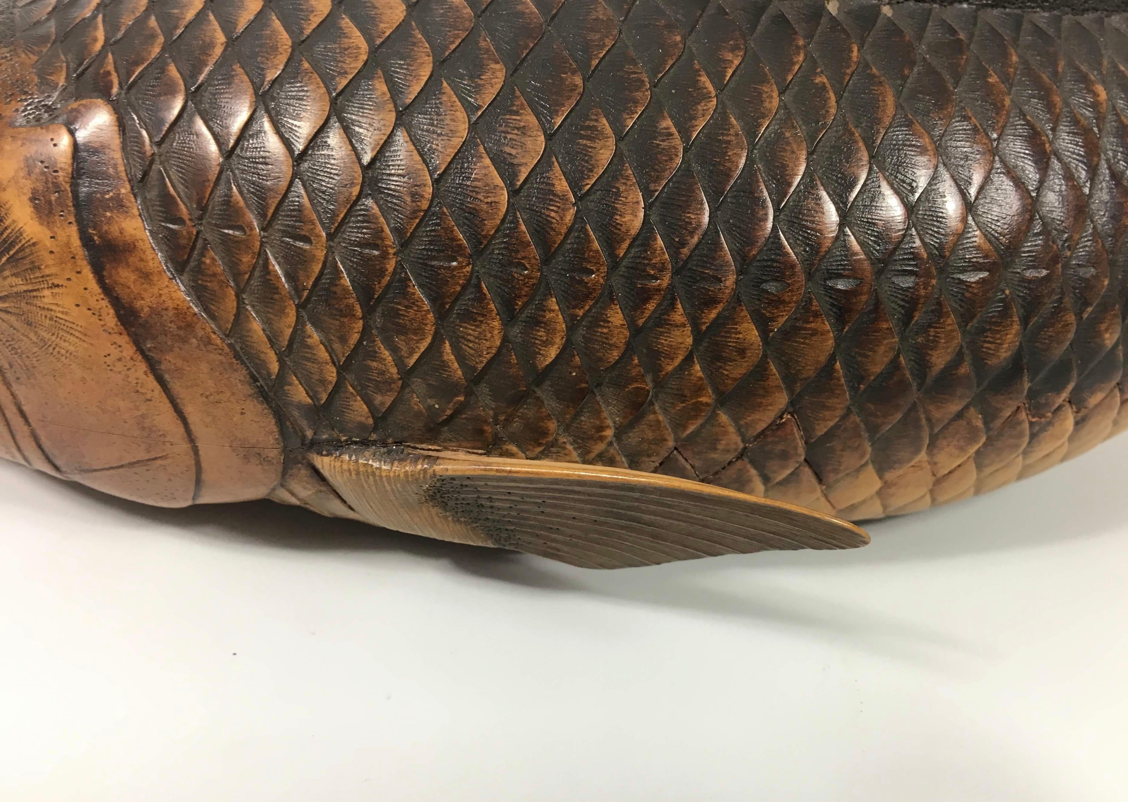 Japanese Boxwood Okimono of a Carp, by Nishikawa Suketsugu, Meiji Period 2