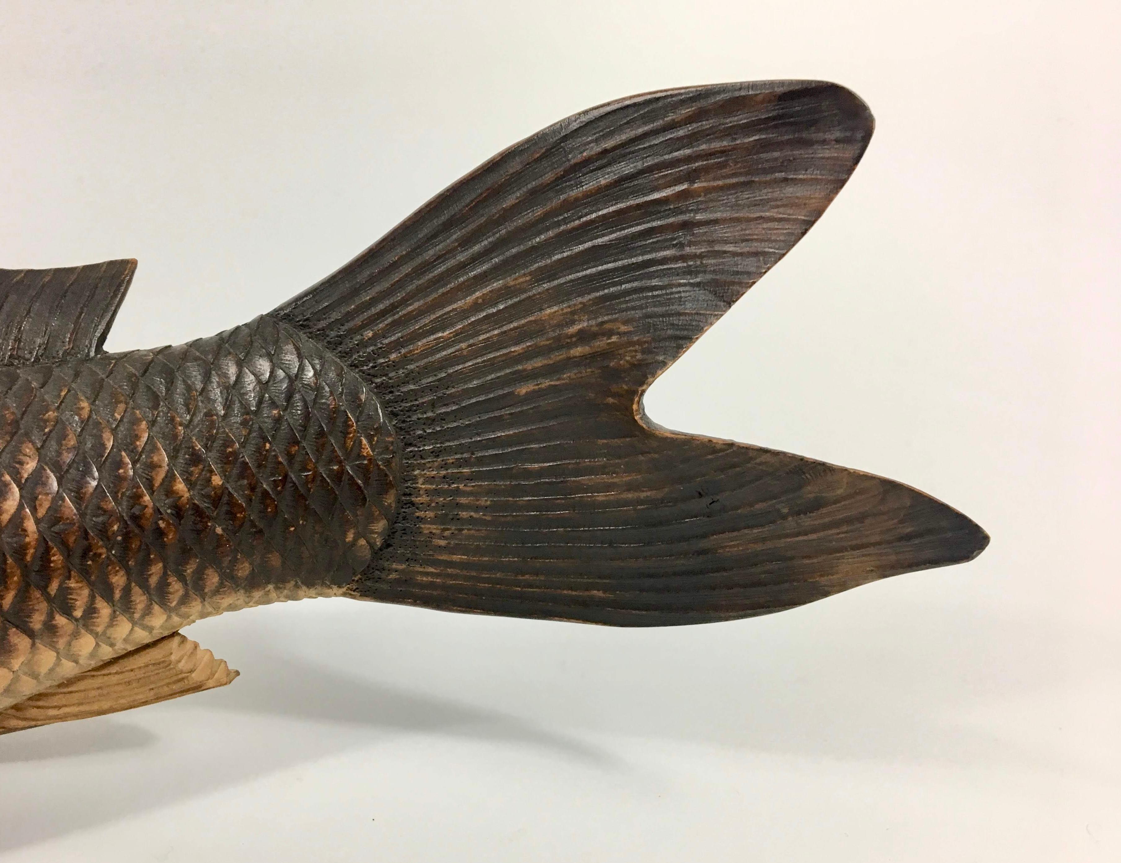 Japanese Boxwood Okimono of a Carp, by Nishikawa Suketsugu, Meiji Period 3