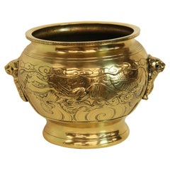 Antique Japanese Brass Cache pot