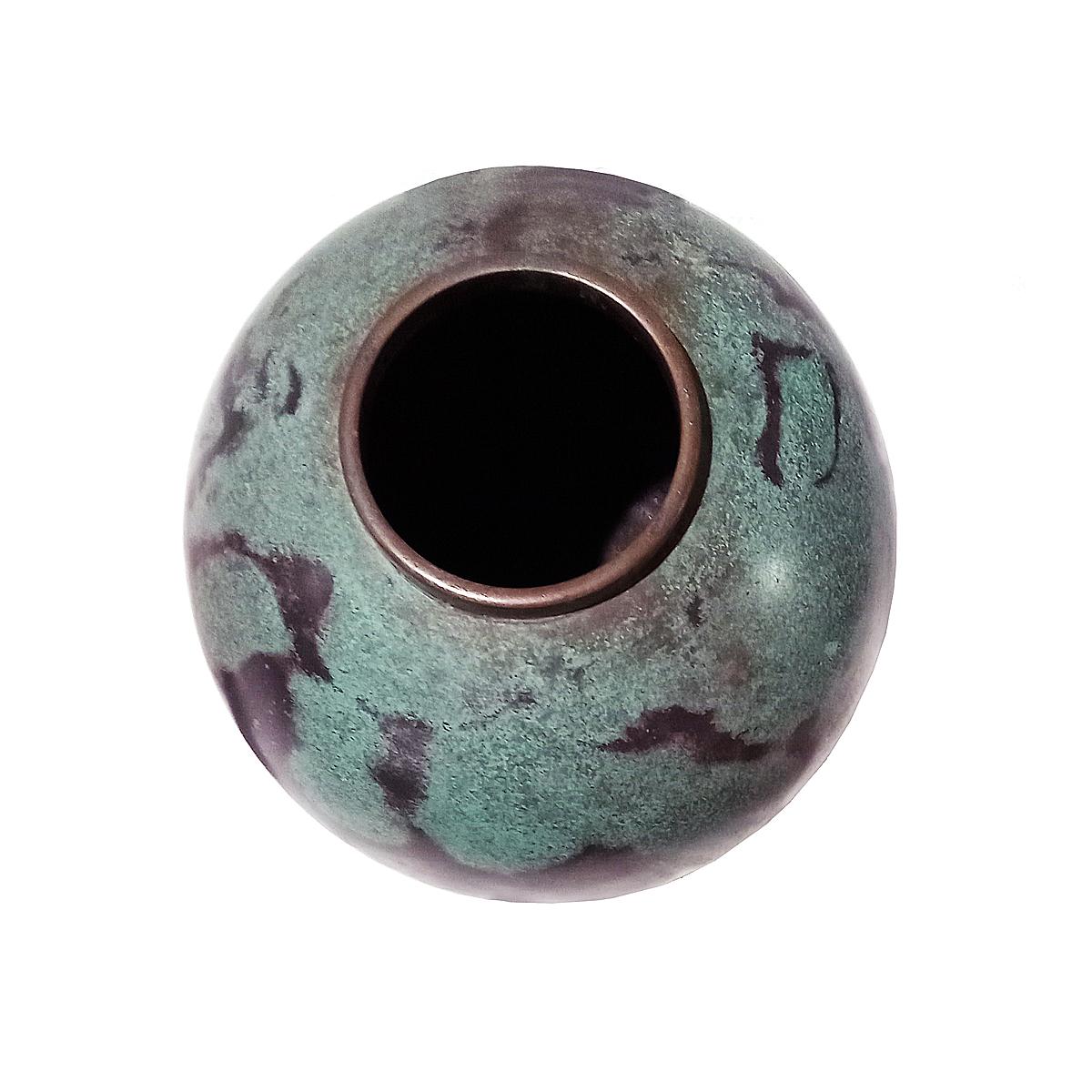Japanische Ikebana-Vase aus Messing, frühes 20. Jahrhundert 5