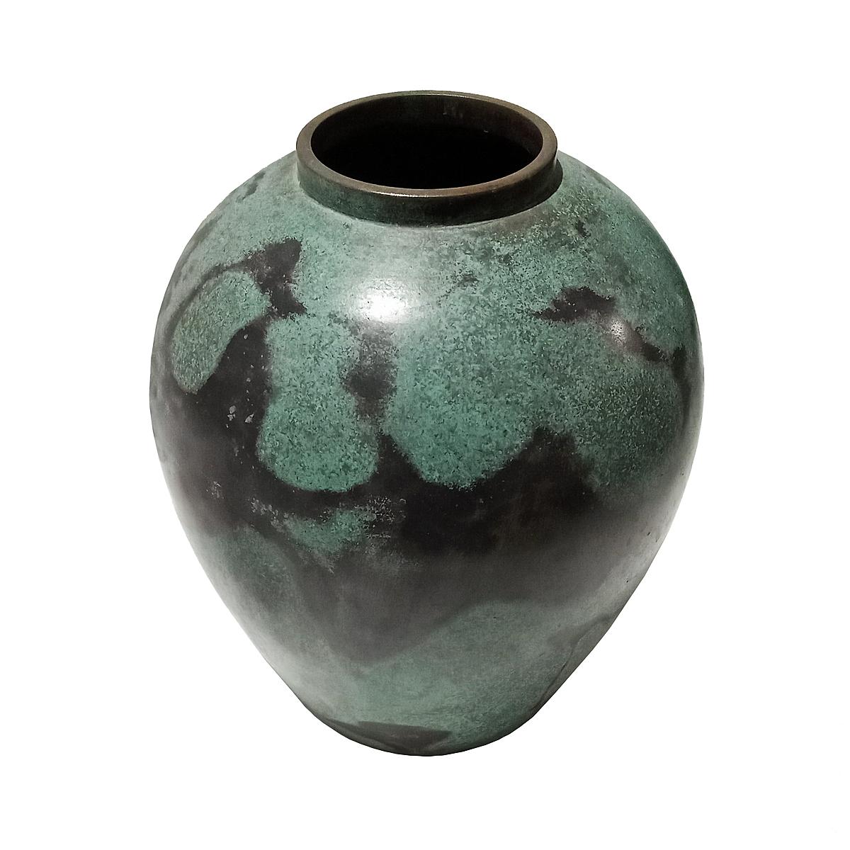 Japanische Ikebana-Vase aus Messing, frühes 20. Jahrhundert 6