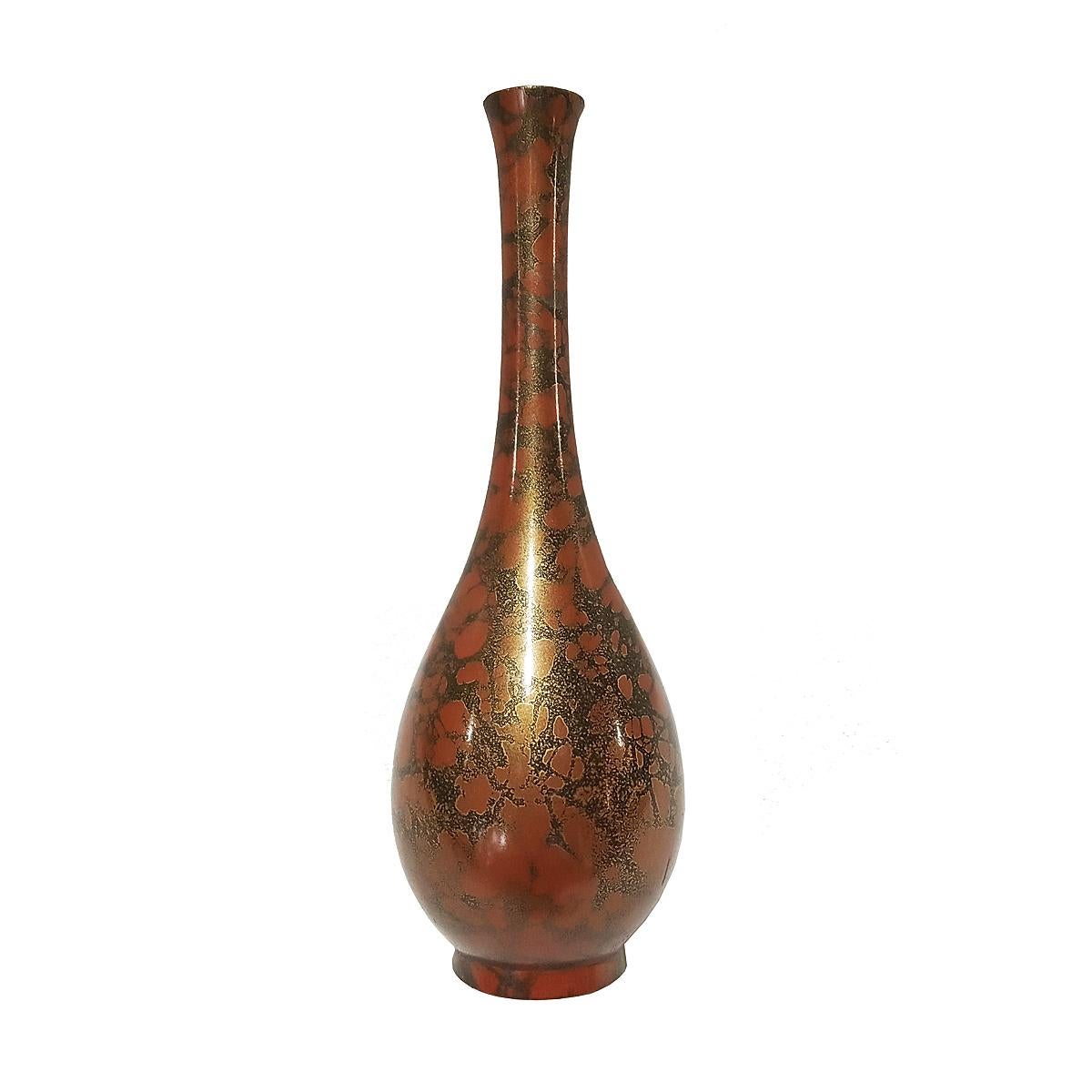 Japanese Brass Ikebana Vase, Early 20th Century For Sale 9