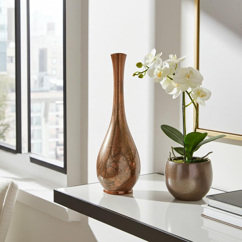 Vaso Ikebana giapponese in ottone, inizio XX secolo in vendita 7