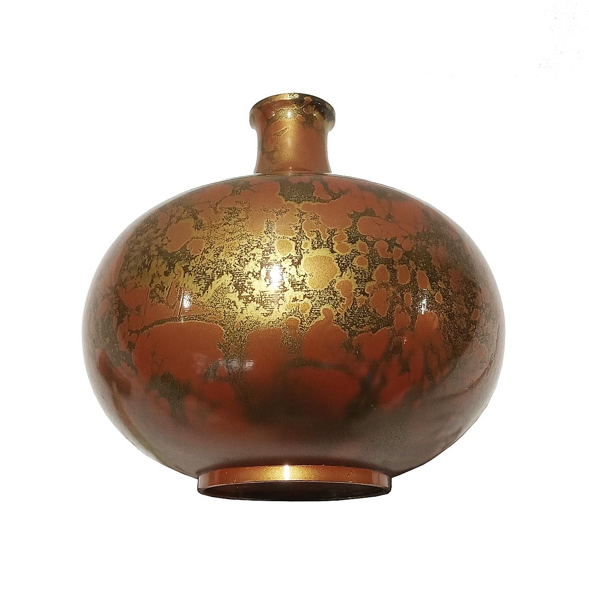 Japanese Brass Ikebana Vase, Early 20th Century In Good Condition In New York, NY