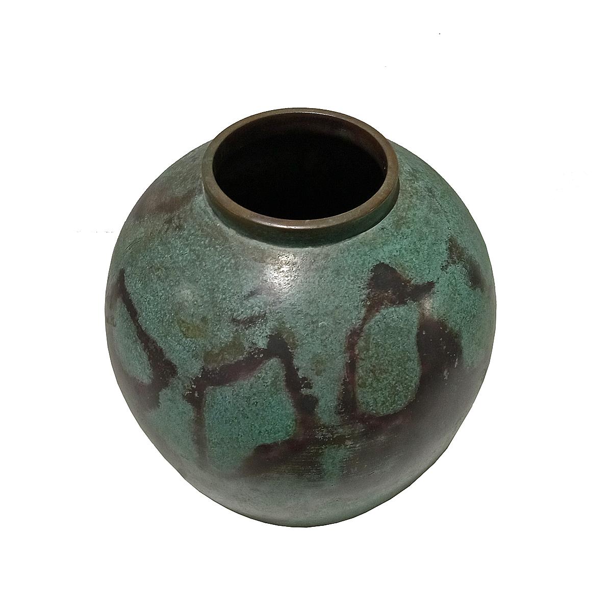 Japanische Ikebana-Vase aus Messing, frühes 20. Jahrhundert (Frühes 20. Jahrhundert)