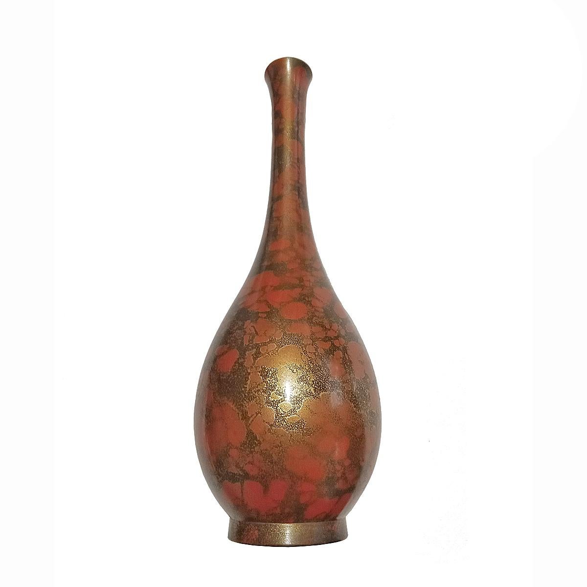 Japanische Ikebana-Vase aus Messing, frühes 20. Jahrhundert (Frühes 20. Jahrhundert) im Angebot