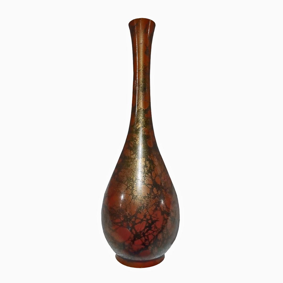 Japanische Ikebana-Vase aus Messing, frühes 20. Jahrhundert im Angebot 1