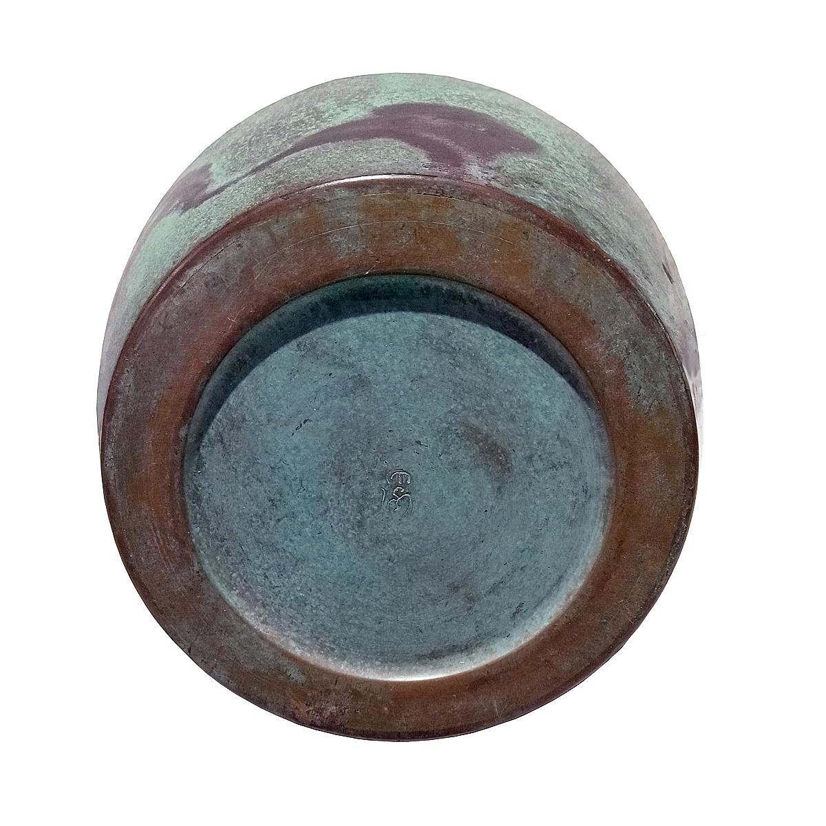 Japanische Ikebana-Vase aus Messing, frühes 20. Jahrhundert 2