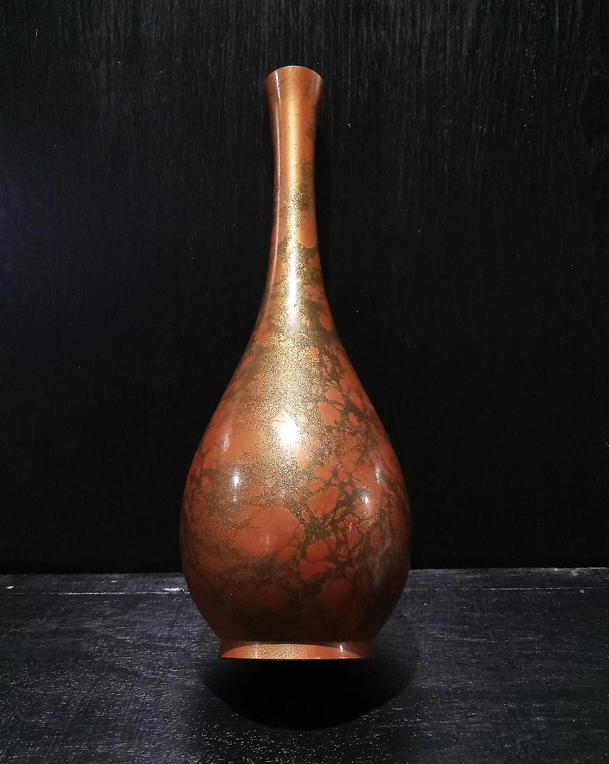 Japanese Brass Ikebana Vase, Early 20th Century For Sale 3