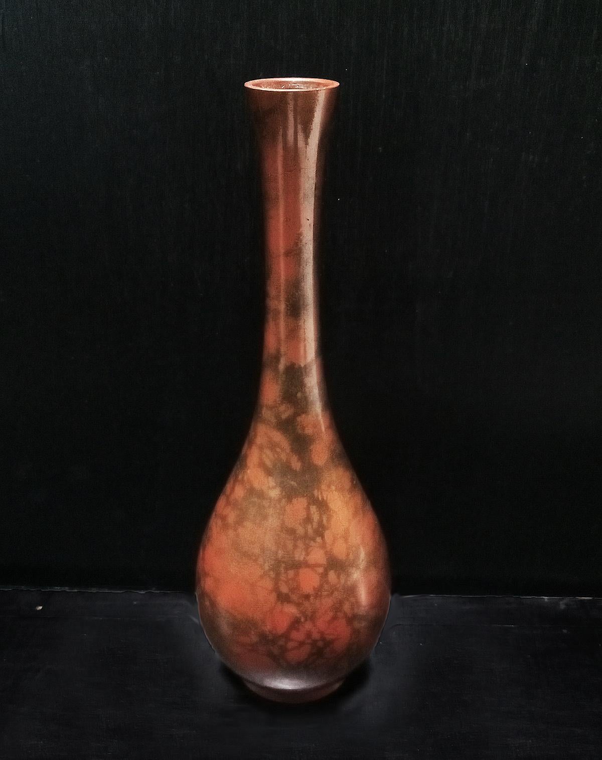 Vase Ikebana en laiton japonais, début du 20e siècle en vente 1