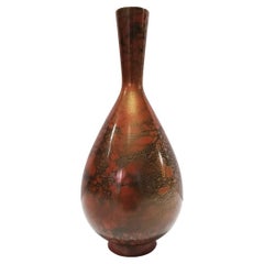 Japanese Brass Ikebana Vase, Early 20th Century