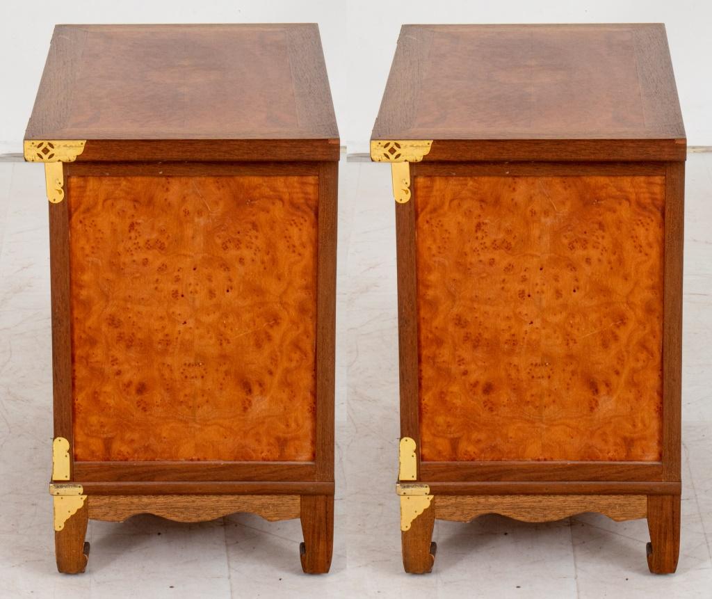 Japanese Brass-Mounted Yew Wood Cabinets, 2 For Sale 1