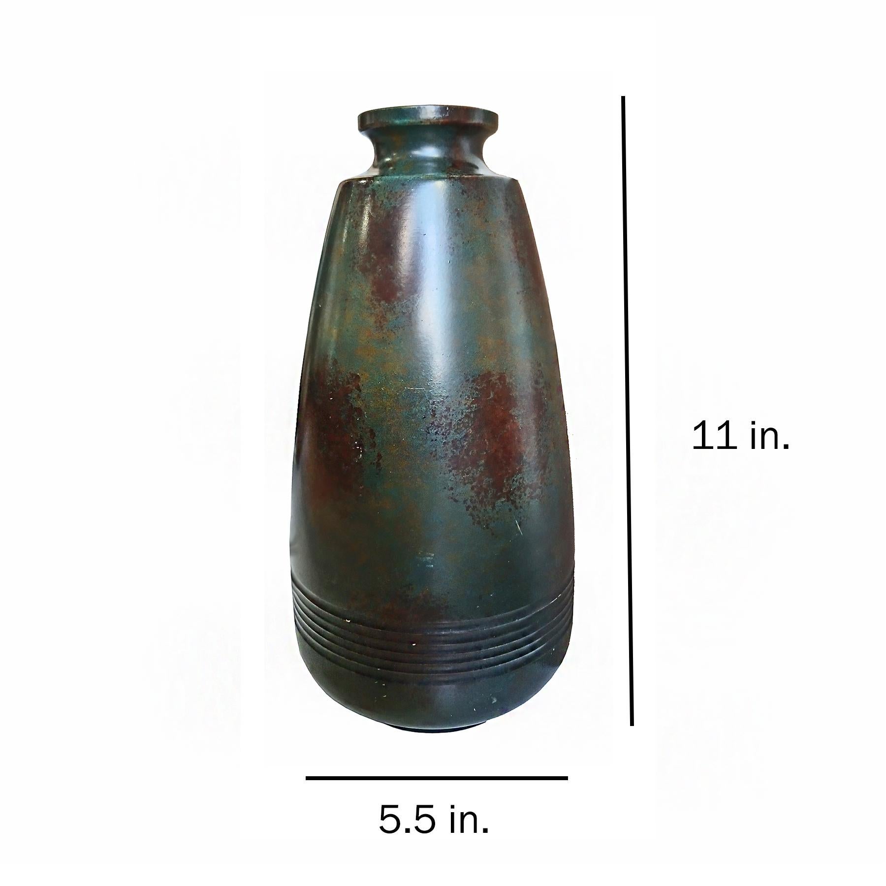 Vaso giapponese in ottone, inizio XX secolo in vendita 4