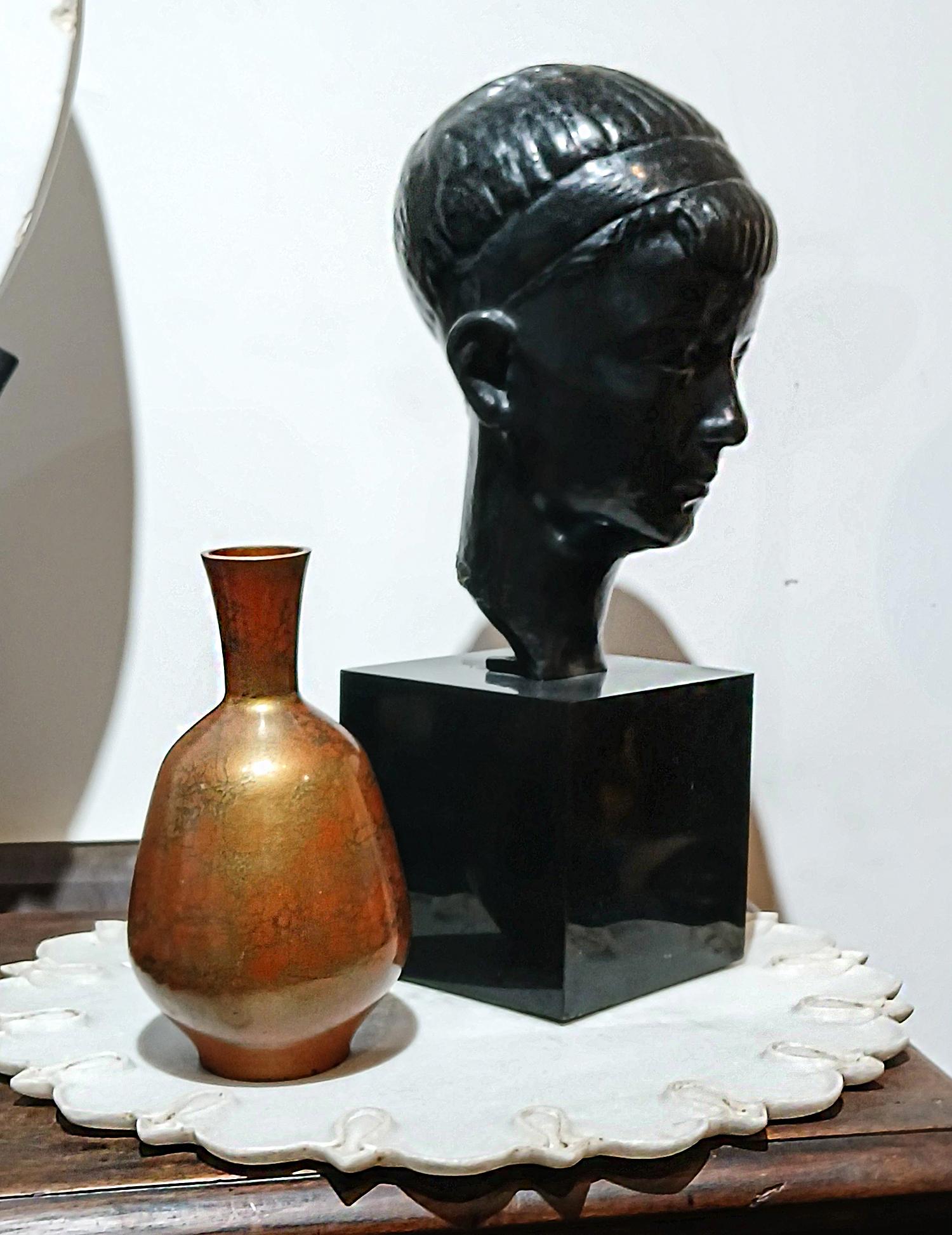 Vaso giapponese in ottone, inizio XX secolo in vendita 6