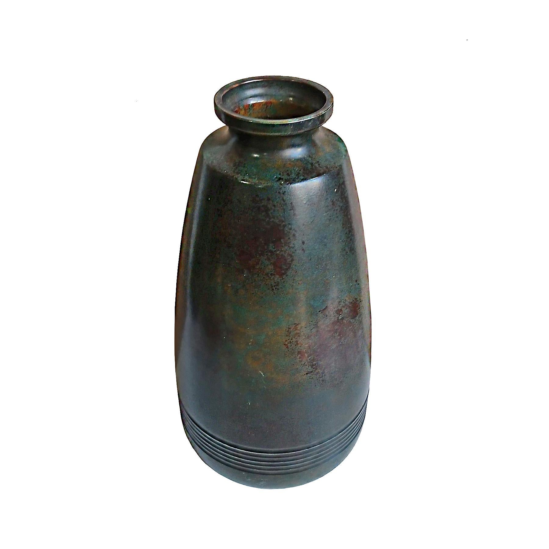 Showa Vaso giapponese in ottone, inizio XX secolo in vendita
