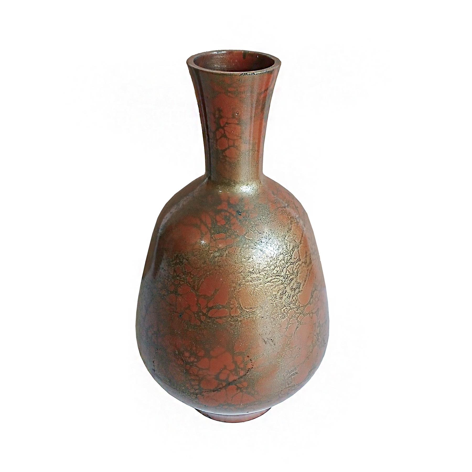 Showa Vaso giapponese in ottone, inizio XX secolo in vendita